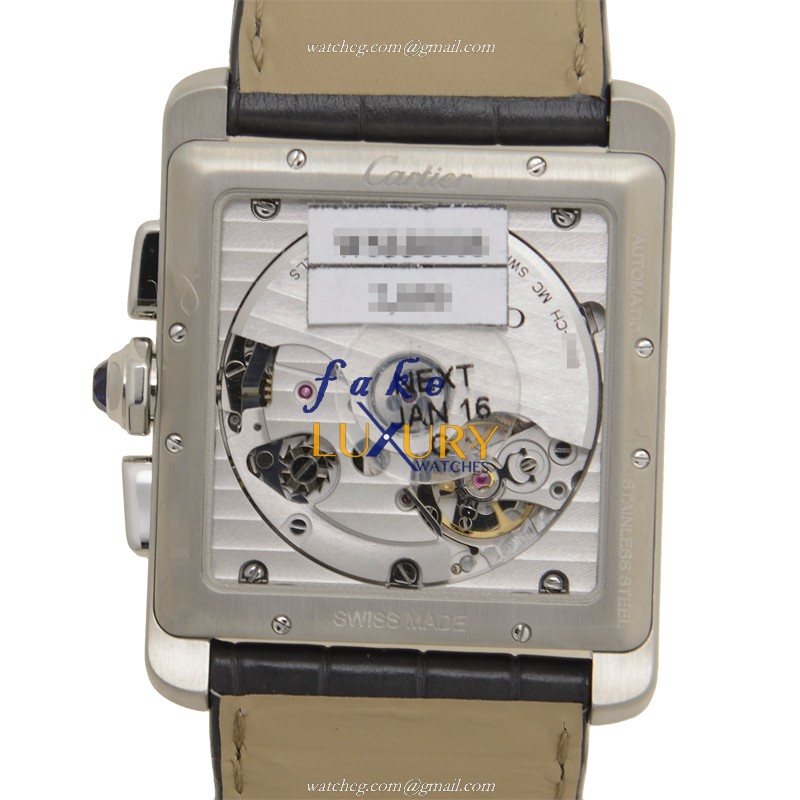 Cartier W5330008 TANK Automatic Gray Dial Alligator Strap | 15202ST.OO.1240ST.01 | Automatic - Image 3
