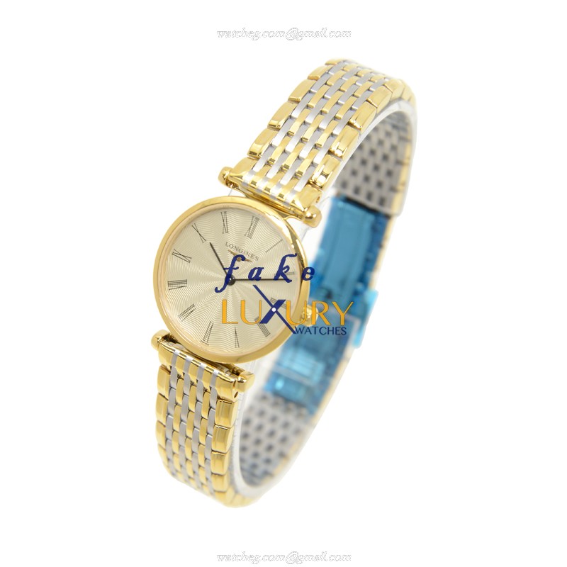 Longines L4.209.2.41.7 La Grande Quartz PVD Gold Dial Replica Watch - Image 3