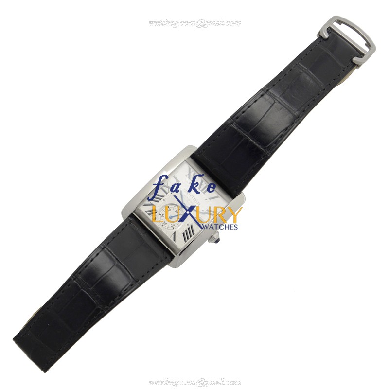 Cartier W5330003 TANK Automatic Stainless Steel Silver Dial Replica Watch - Image 2