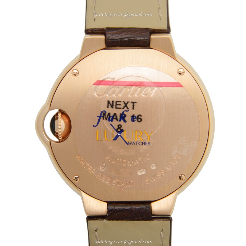 Cartier W6920097 Ballon Bleu Replica Watch, Automatic, Silver Dial, Rose Gold Case - Image 3