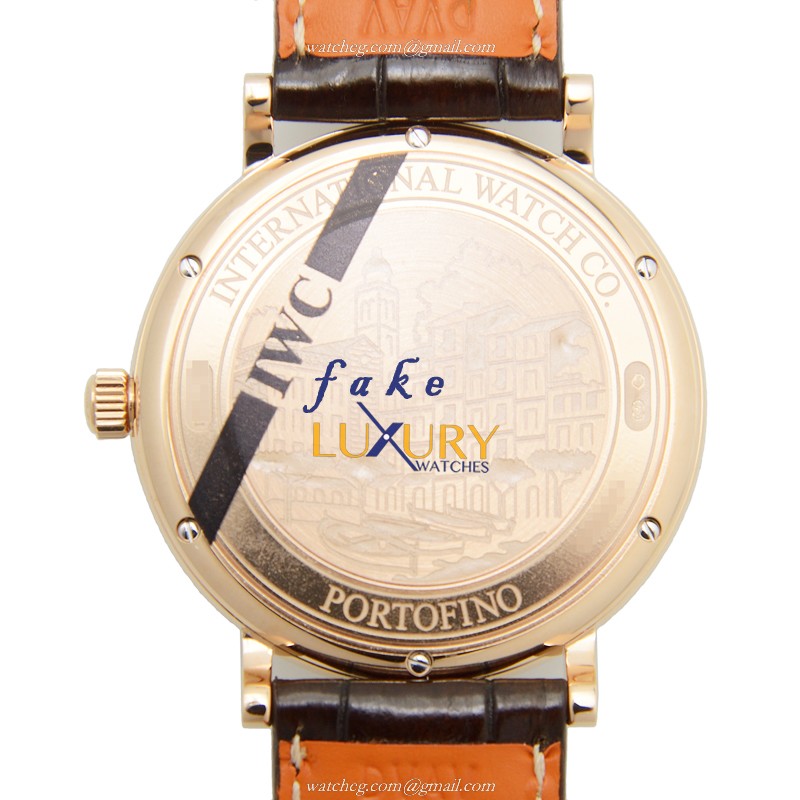 IWC IW356516 Portofino Replica Watch Automatic Dark Grey Dial 18kt Rose Gold Case - Image 3