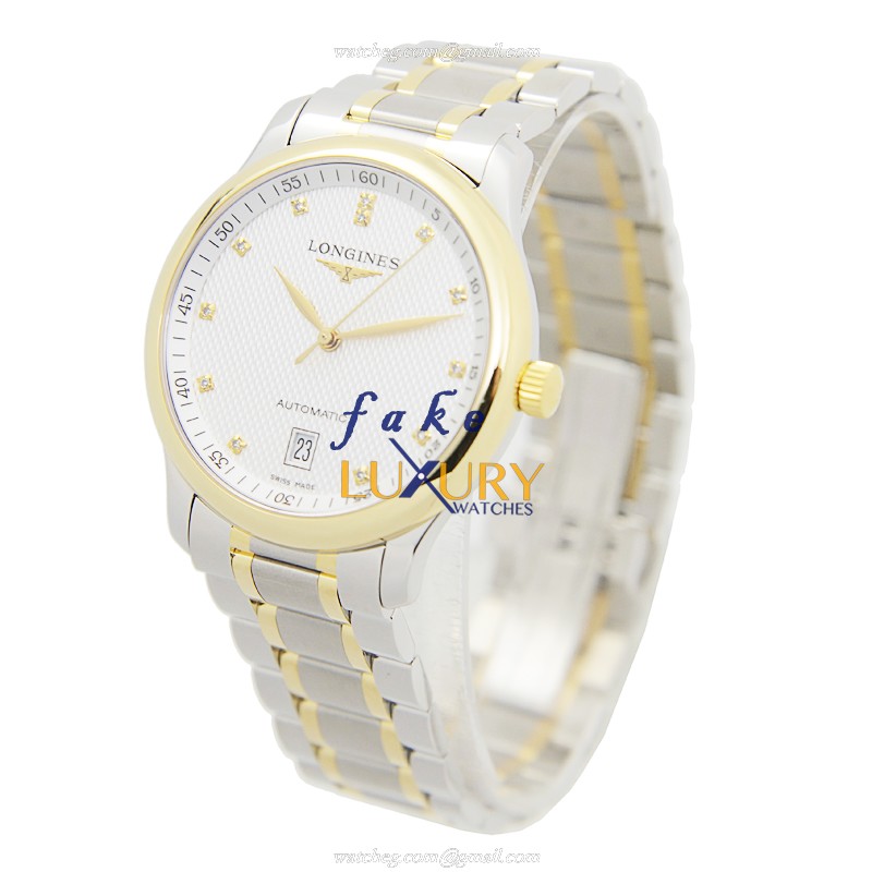 Longines L2.628.5.77.7 Replica Watch, Automatic, 18kt Gold & Steel Case, Silver Dial - Image 3