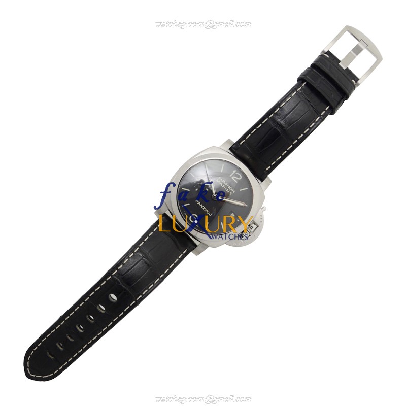 Panerai PAM00392 LUMINOR Automatic | Steel | Black Dial | Alligator Strap | Replica Watch - Image 2