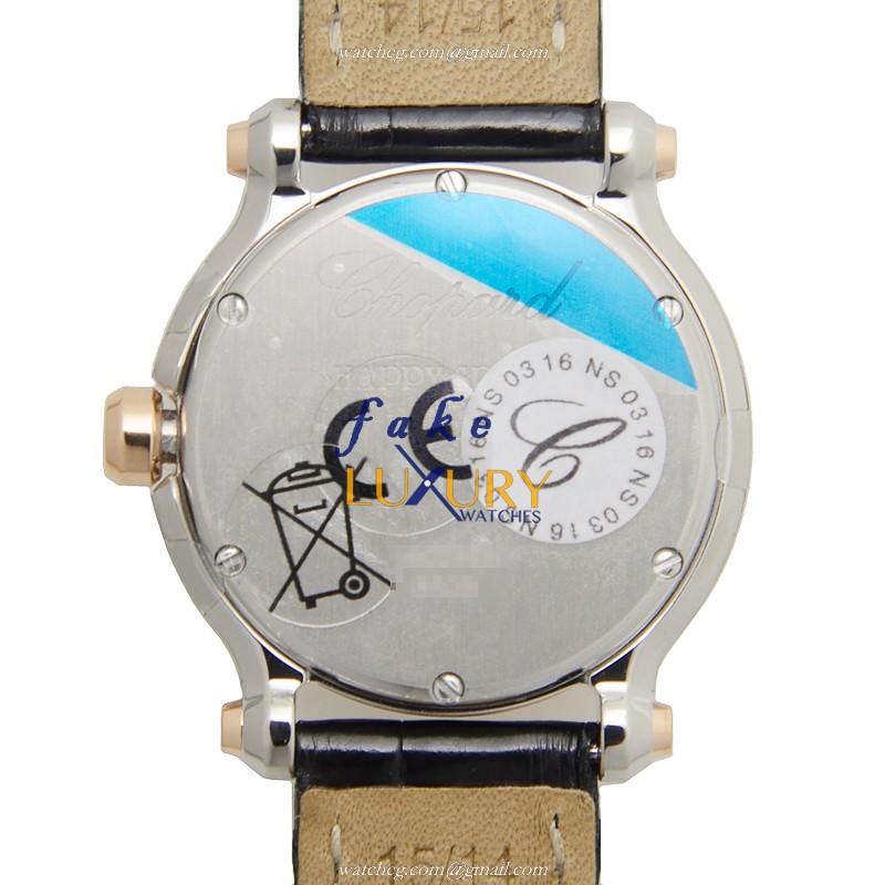 Chopard 278509-6001 Quartz 18kt Rose Gold & Steel Case Replica Watch - Swiss Clone, Happy Sport - Image 3