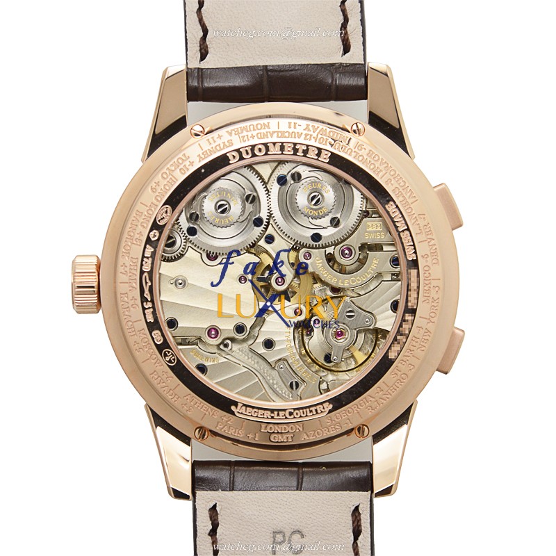 Jaeger-Lecoultre Q6062520 DUOMETRE 18kt Rose Gold Manual Wind - Silver Dial Replica Watch - Image 3