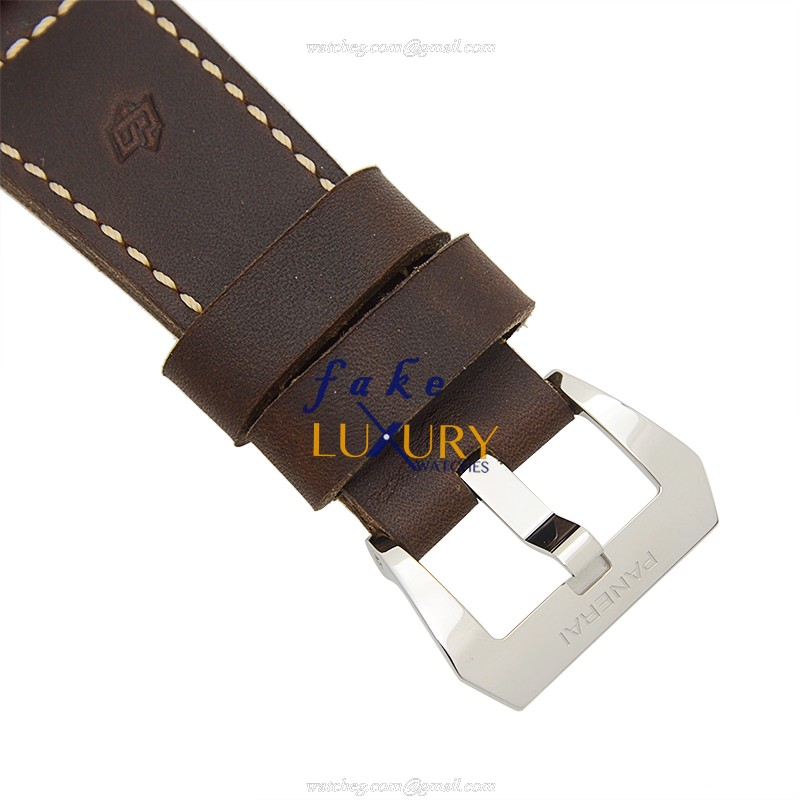 Panerai PAM00587 1940 Marina Militare Acciaio Manual Wind Stainless Steel Black Dial Brown Cowhide - Image 4