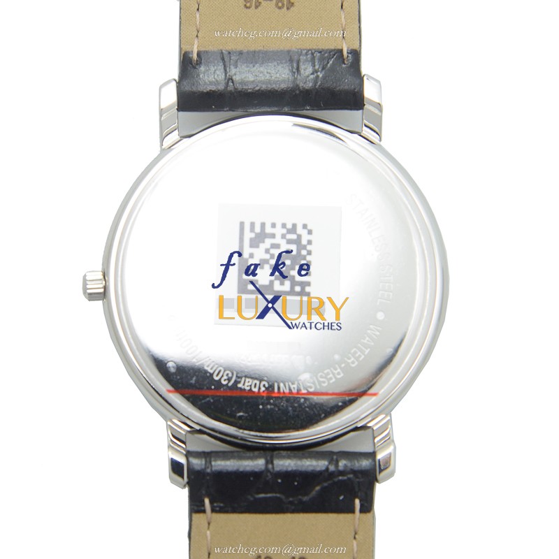 Tissot T-CLASSIC Replica Watch T52.1.421.12 Quartz Movement White Dial Steel Case Leather Strap - Image 3