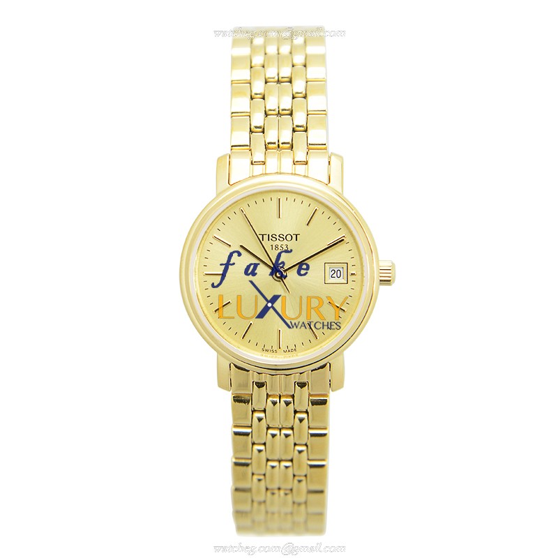 Tissot T52.5.281.21 T-Classic Replica Watch - Quartz - Gold Dial - Steel Case - 24mm - Image 2