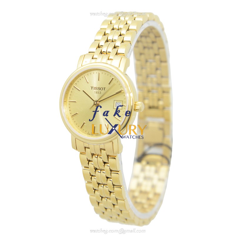 Tissot T52.5.281.21 T-Classic Replica Watch - Quartz - Gold Dial - Steel Case - 24mm - Image 3