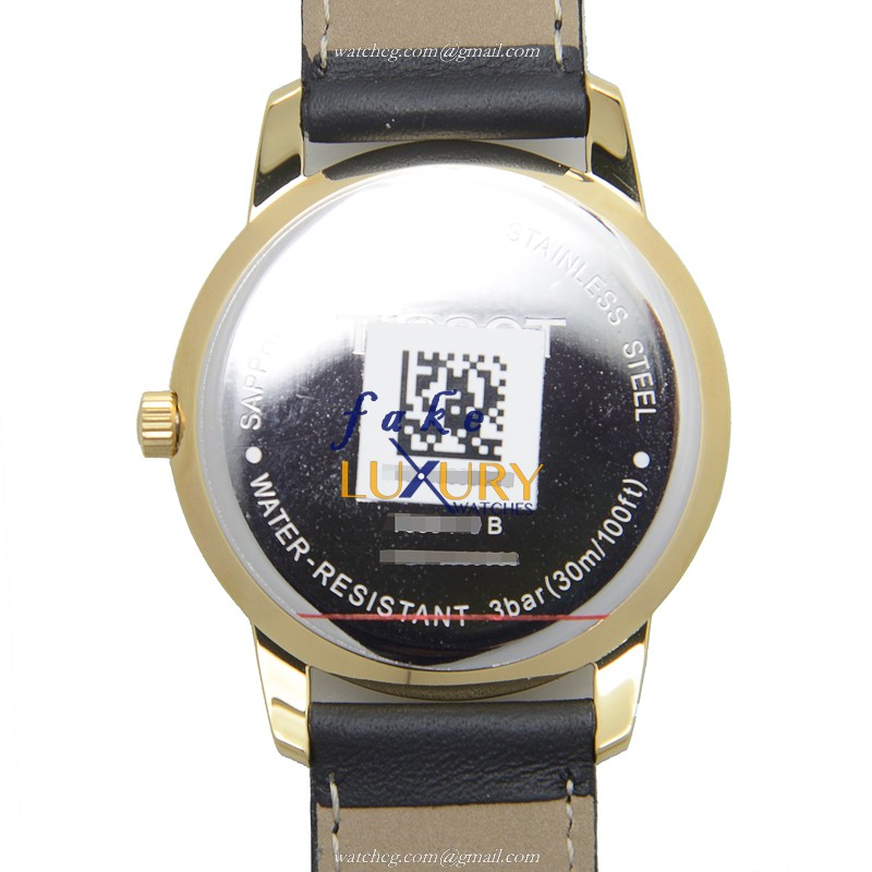 Tissot T-CLASSIC T033.410.36.051.01 Quartz Stainless Steel Black Dial Leather Replica Watch - Image 3