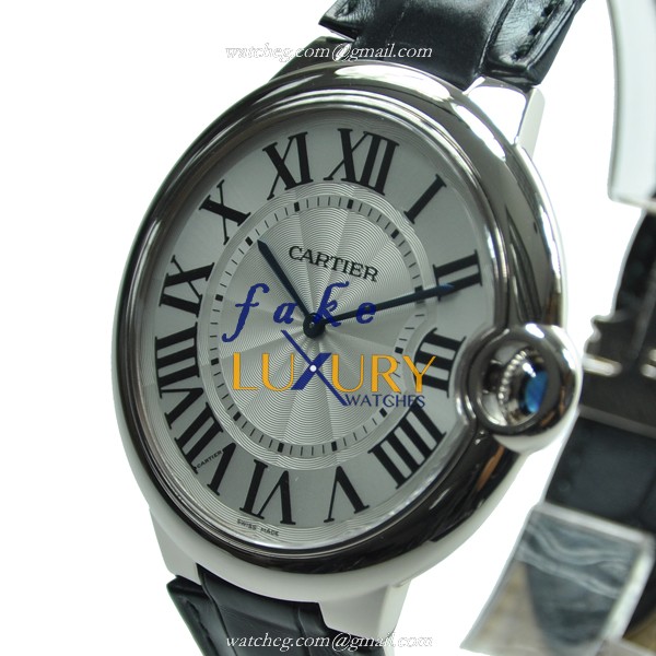 Cartier W6920055 BALLON BLEU Manual Wind 18kt White Gold Replica Watch, 46mm Case, Sapphire - Image 3