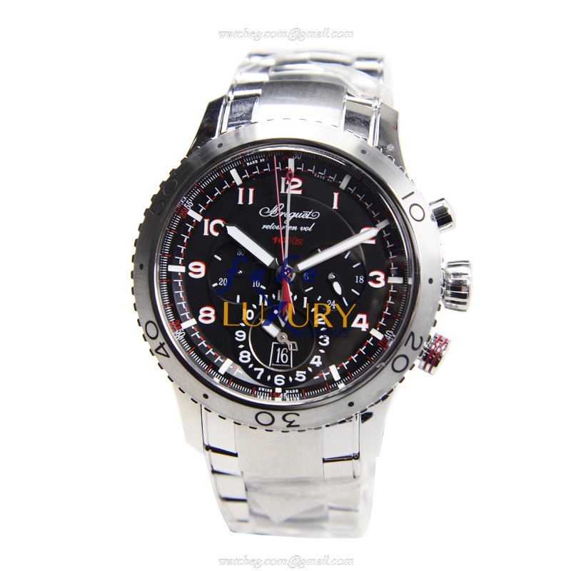 Breguet 3880ST/H2/SX0 TYPE XXI Automatic Replica Watch With Black Dial Steel Bracelet - Image 2