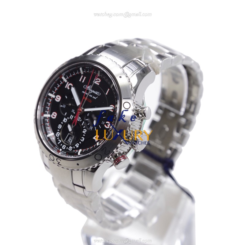 Breguet 3880ST/H2/SX0 TYPE XXI Automatic Replica Watch With Black Dial Steel Bracelet - Image 3
