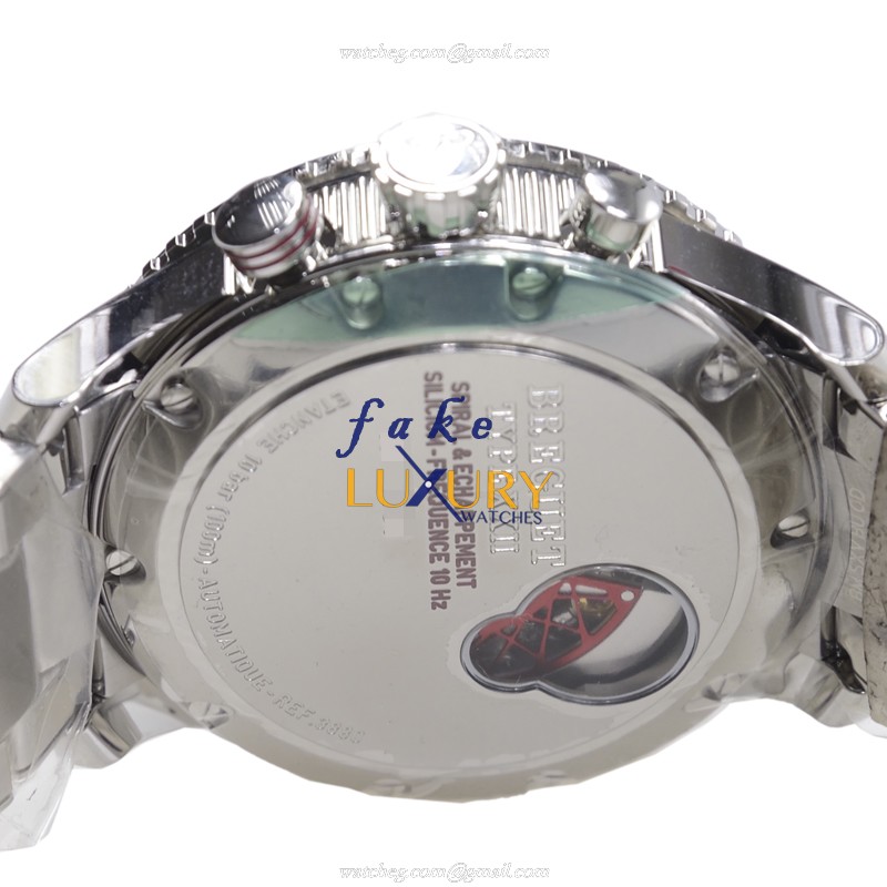 Breguet 3880ST/H2/SX0 TYPE XXI Automatic Replica Watch With Black Dial Steel Bracelet - Image 4