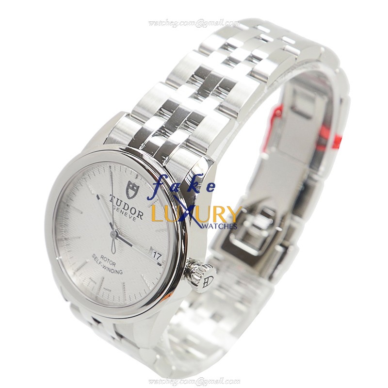 Tudor 55000-68050-SVCL GLAMOUR DATE Stainless Steel Automatic Replica Watch, Silver Dial, Sapphire - Image 3