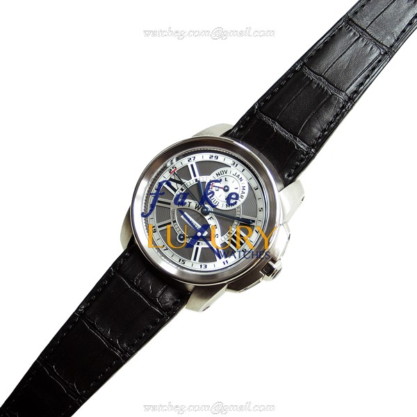Cartier Calibre De Cartier W7100030 Replica Watch Gray Dial 18kt White Gold Automatic - Image 2