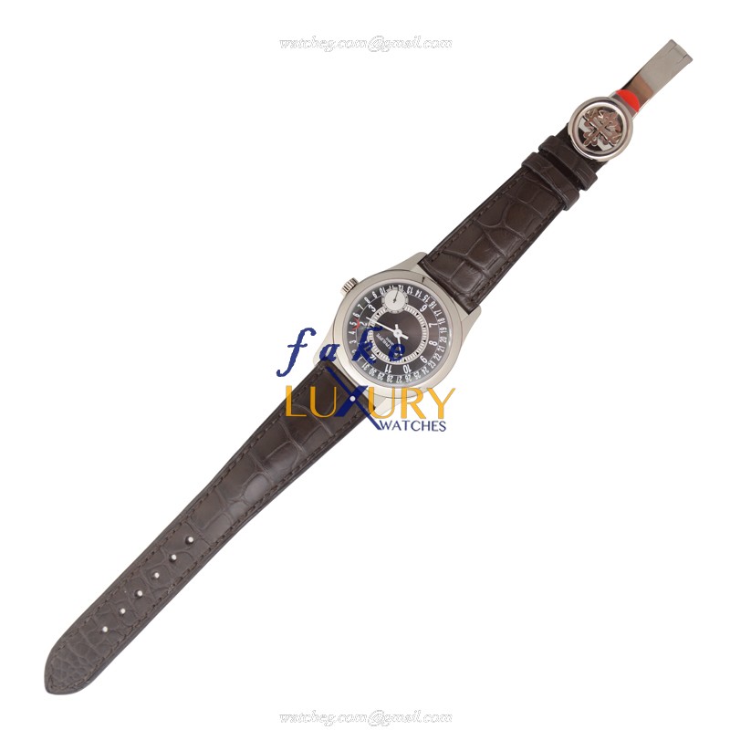 Patek Philippe Calatrava 6000G-010 Automatic 18kt White Gold Brown Dial Replica Watch - Image 2