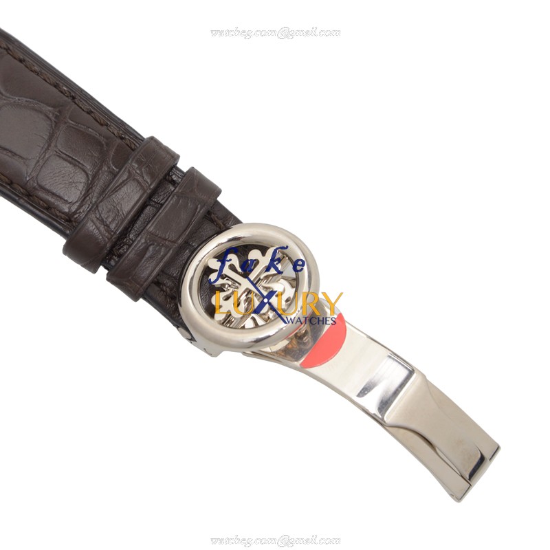 Patek Philippe Calatrava 6000G-010 Automatic 18kt White Gold Brown Dial Replica Watch - Image 4