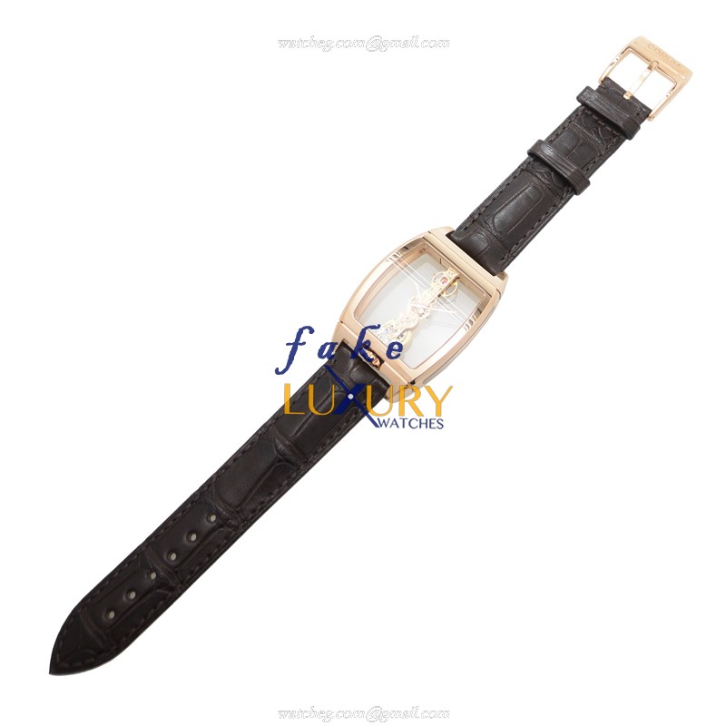 Corum BRIDGE 113.160.55/0002 0000 | 18kt Rose Gold | Manual Wind | Transparent Skull | Replica Watch - Image 2