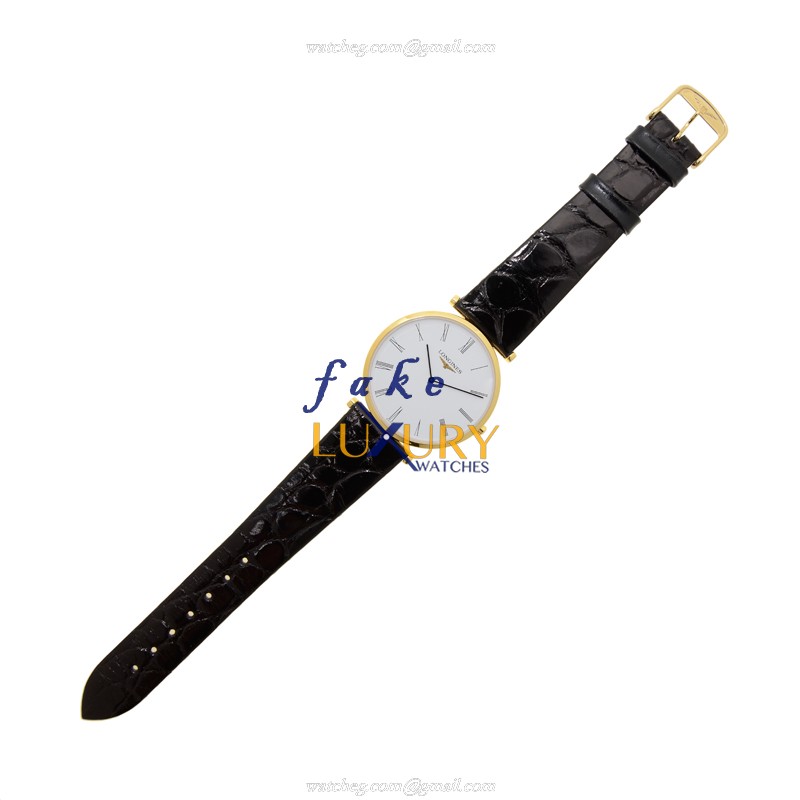 Longines L4.766.2.11.2 La Grande Replica Watch, White Dial, PVD Gold Case, Quartz Movement - Image 2