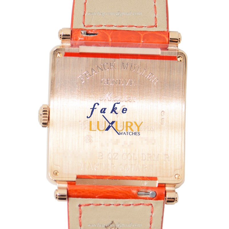 Franck Muller 6002 M B QZ COL DRM R 5N Replica Watch Quartz Movement 18kt Rose Gold Case Silver - Image 3