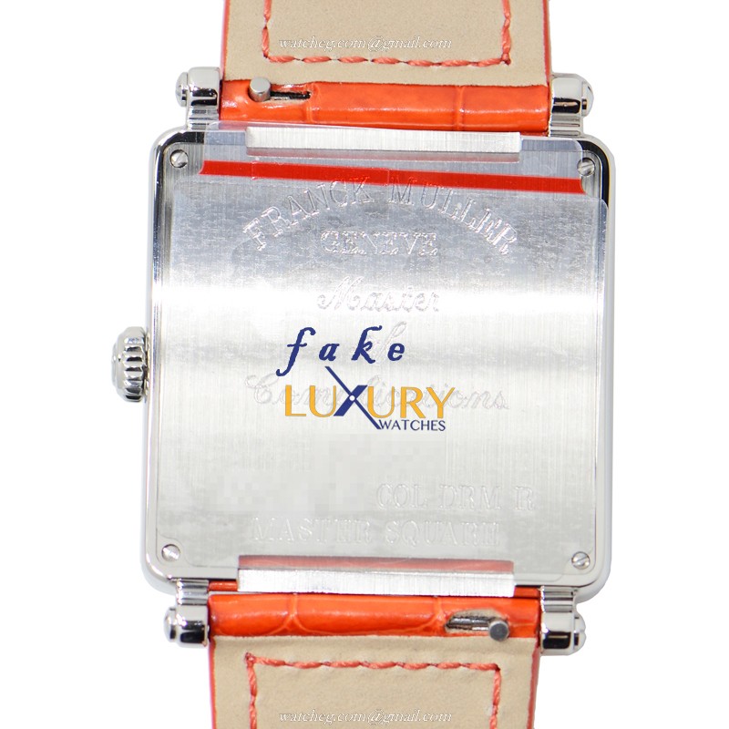 Franck Muller 6002 M QZ COL DRM AC Master Square Replica Watch, Silver Dial, Red Alligator Strap - Image 3