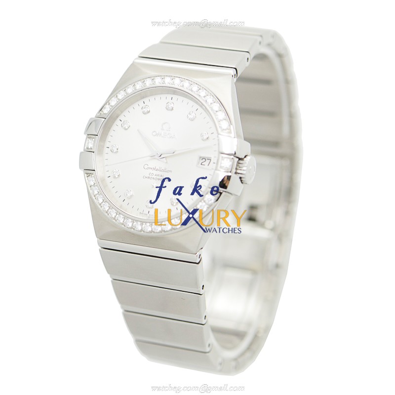 Omega 123.15.35.20.52.001 Constellation Automatic Stainless Steel & Diamond Replica Watch - Image 3