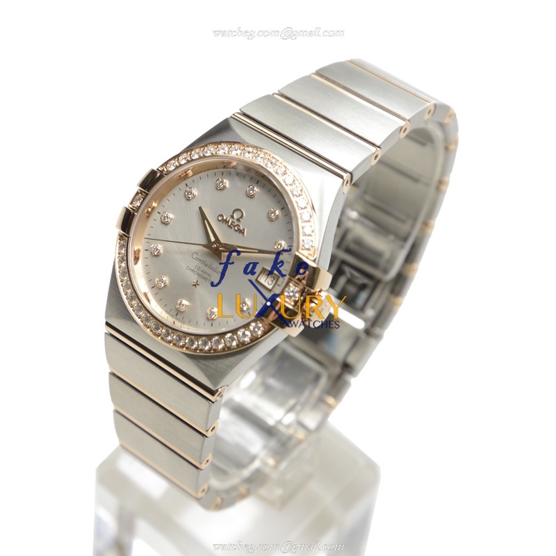Omega 123.25.35.20.52.001 CONSTELLATION Auto 18kt Rose Magic Diamond | 35mm Silver Dial | Rose Gold - Image 3