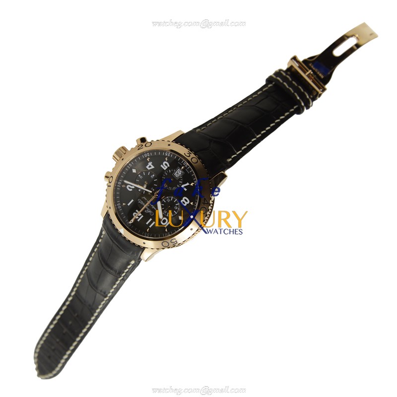 Breguet 3810BR/92/9ZU TYPE XXI Replica Watch With Automatic Movement, 18kt Rose Gold Case, Dark - Image 2