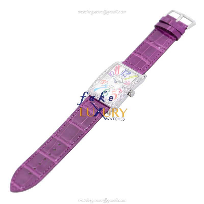 Franck Muller 1000 SC COL DRM AC DIA Replica Watch, Automatic Movement, Silver Dial, Purple - Image 2