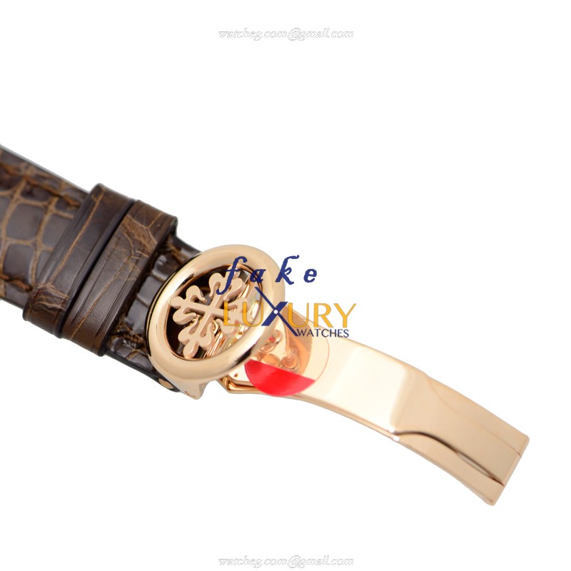 Patek Philippe 5153R-001 Calatrava Replica Watch, Automatic Movement, 18kt Rose Gold Case, Silver - Image 4