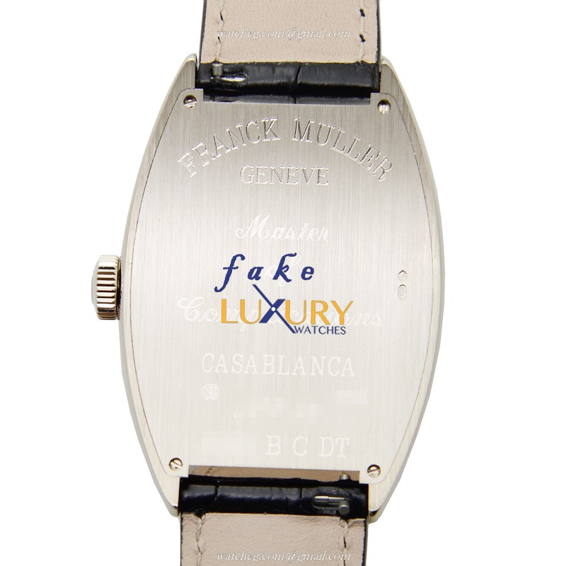 Franck Muller 8880 B C DT OG Casablanca Automatic 18kt White Gold Silver Dial Replica Watch - Image 3