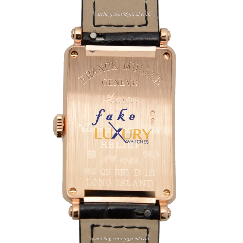 Franck Muller 952 QZ D 1R REL 5N Replica Watch Quartz 18kt Rose Gold Diamond Case Silvery White Dial - Image 3