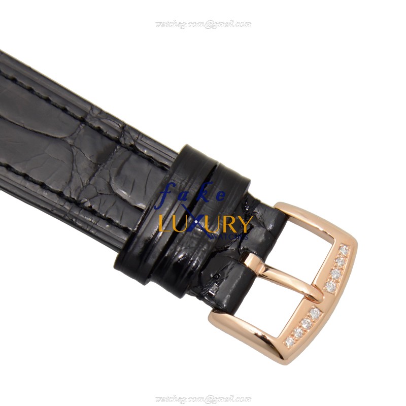 Franck Muller 952 QZ D 1R REL 5N Replica Watch Quartz 18kt Rose Gold Diamond Case Silvery White Dial - Image 4