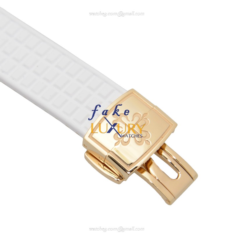 Patek Philippe 5068R-010 Aquanaut Automatic 18kt Rose Gold White Dial Replica Watch - Image 4