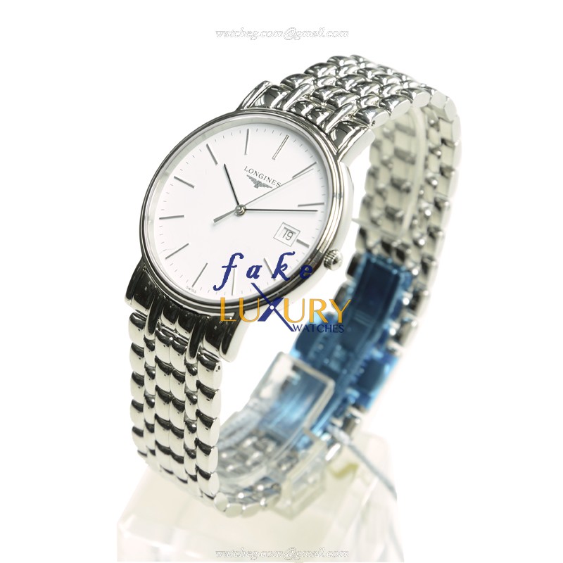 Longines L4.790.4.12.6 PRESENCE Quartz Steel White Dial Silver Strap Replica Watch - Image 3