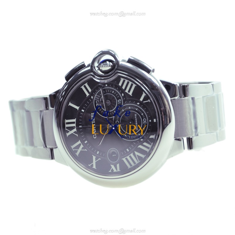 Cartier W6920025 BALLON BLEU Automatic Stainless Steel Replica Watch - Dark Grey Dial, Silver Strap - Image 3