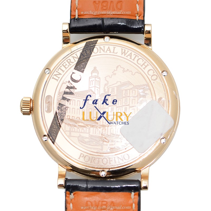 IWC IW356515 Portofino Replica Watch, Automatic Movement, Silver Dial, 18kt Rose Gold & Diamonds - Image 3