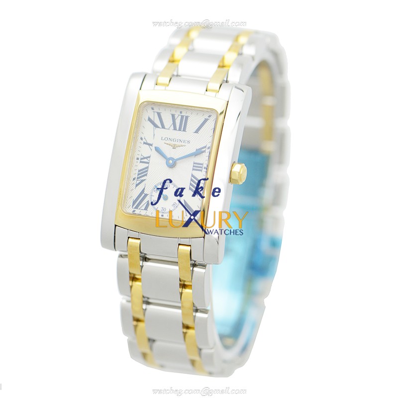 Longines L5.502.5.70.7 Dolce Vita Replica Watch, Quartz Movement, Silver Dial, 18kt Rose Gold & - Image 3