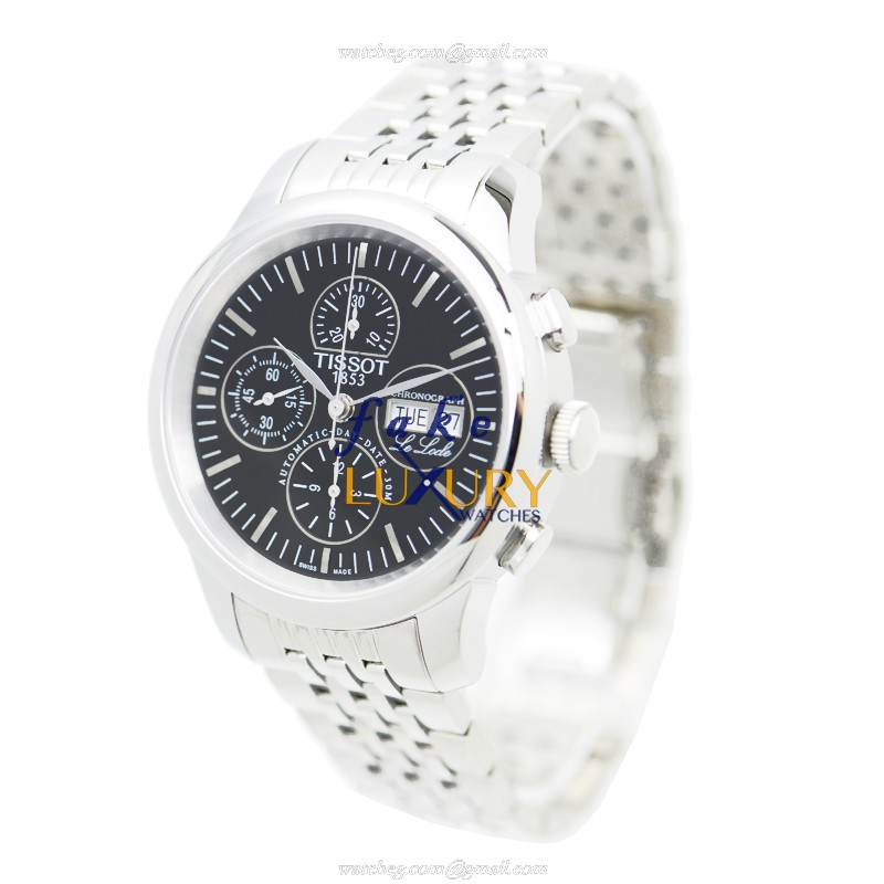 T41.1.387.51 - Tissot Le Locle Replica Watch - Automatic - Black Dial Silver Strap - Image 3
