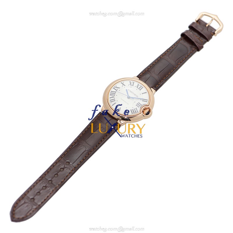 Cartier Ballon Bleu W6900456 - Replica Watch - Automatic - 18kt Rose Gold - Silvery White Dial - Image 2