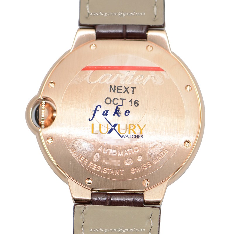 Cartier Ballon Bleu W6900456 - Replica Watch - Automatic - 18kt Rose Gold - Silvery White Dial - Image 3