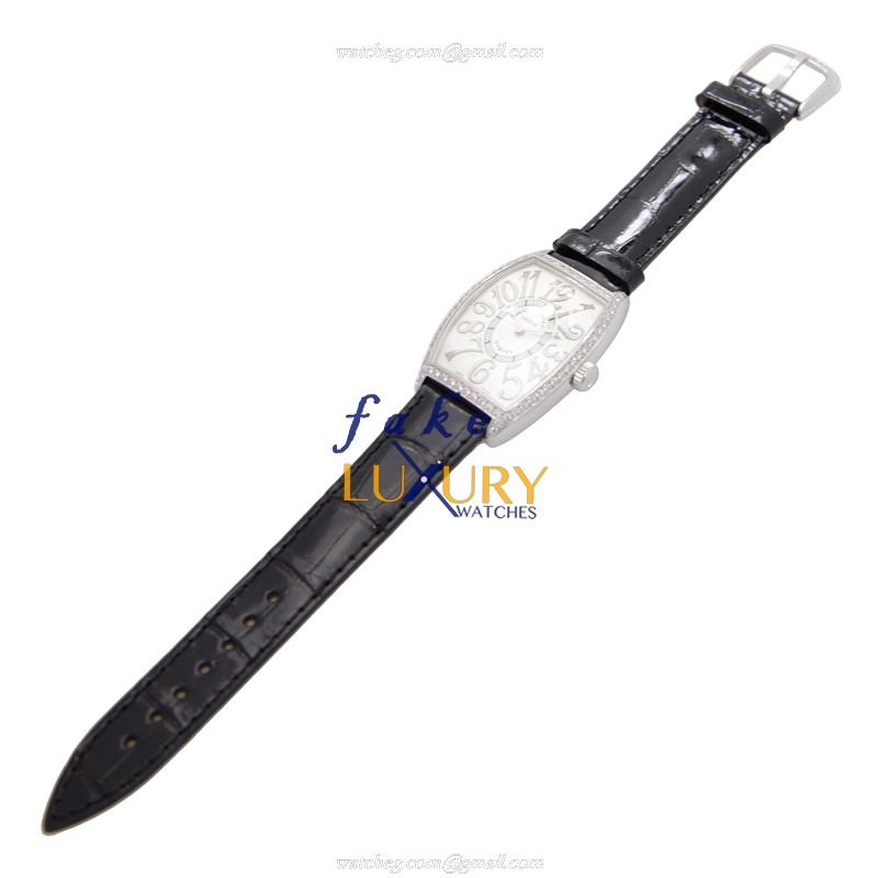 Franck Muller 2852 QZ REL D 1R AC Cintree Curvex Replica Watch, Quartz, Silver Dial, Steel & - Image 2