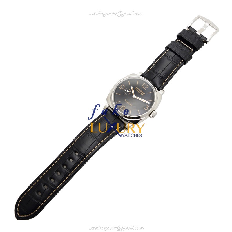 Panerai PAM00572 Radiomir Automatic Steel Black Dial Alligator Strap Replica Watch - Image 2