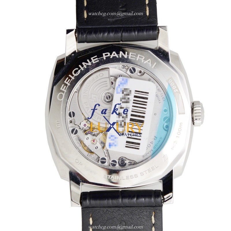 Panerai PAM00572 Radiomir Automatic Steel Black Dial Alligator Strap Replica Watch - Image 3