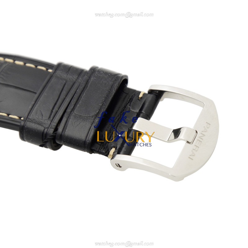 Panerai PAM00572 Radiomir Automatic Steel Black Dial Alligator Strap Replica Watch - Image 4