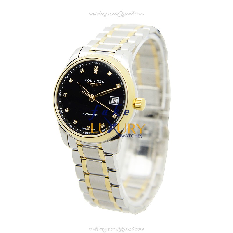 Longines L2.257.5.57.7 MASTER Automatic - Replica Watch - Black Dial - 18kt Gold & Steel - 29mm - Image 3