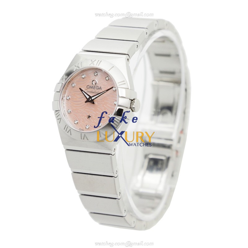 Omega Constellation 123.10.24.60.57.002 Quartz Stainless Steel Pink Dial Replica Watch - Image 3