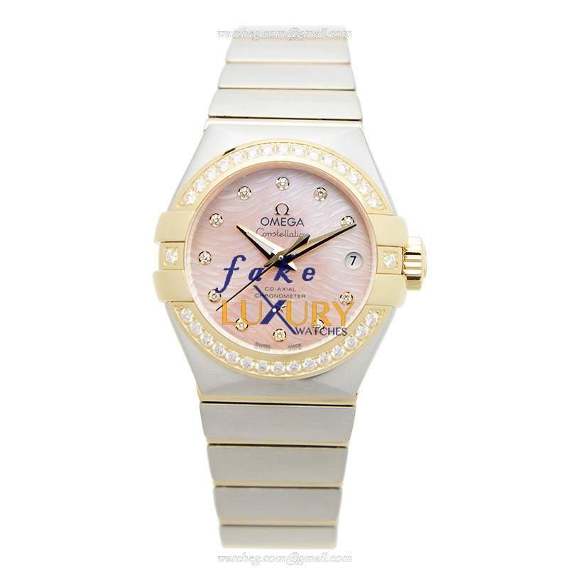 -12325272057005-Replica Omega Constellation Watch - Automatic - Pink Dial - Image 2