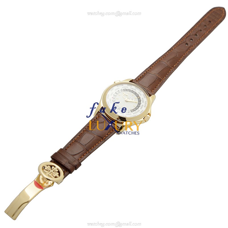 Patek Philippe 5130J-001 COMPLICATIONS Automatic 18kt Yellow Gold White Dial Brown Alligator - Image 2